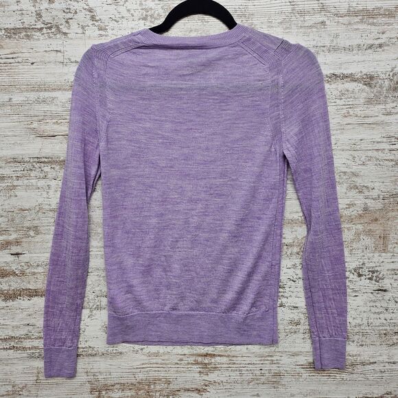 Banana Republic 100% Merino Wool Women's Sweater Size XS Lilac Spring Preppy - Picture 2 of 7